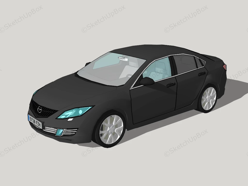 Mazda 6 Sedan sketchup model preview - SketchupBox