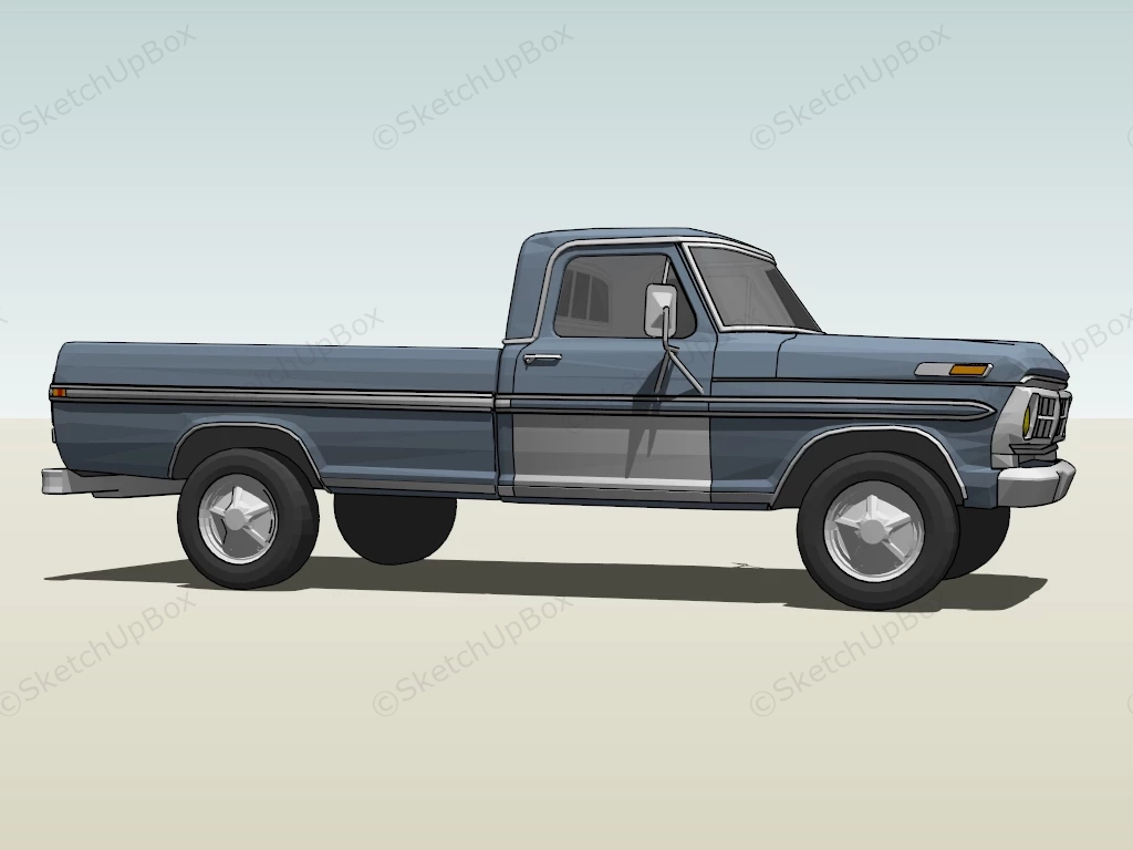 Ford F 150 Pickup Truck sketchup model preview - SketchupBox