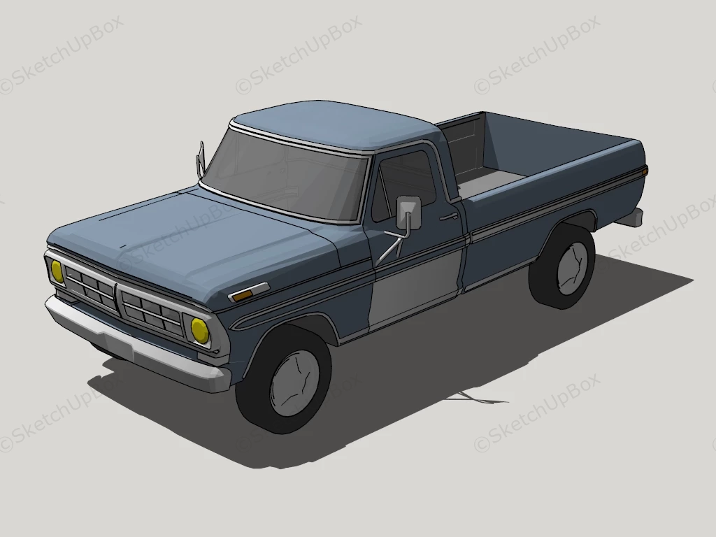 Ford F 150 Pickup Truck sketchup model preview - SketchupBox