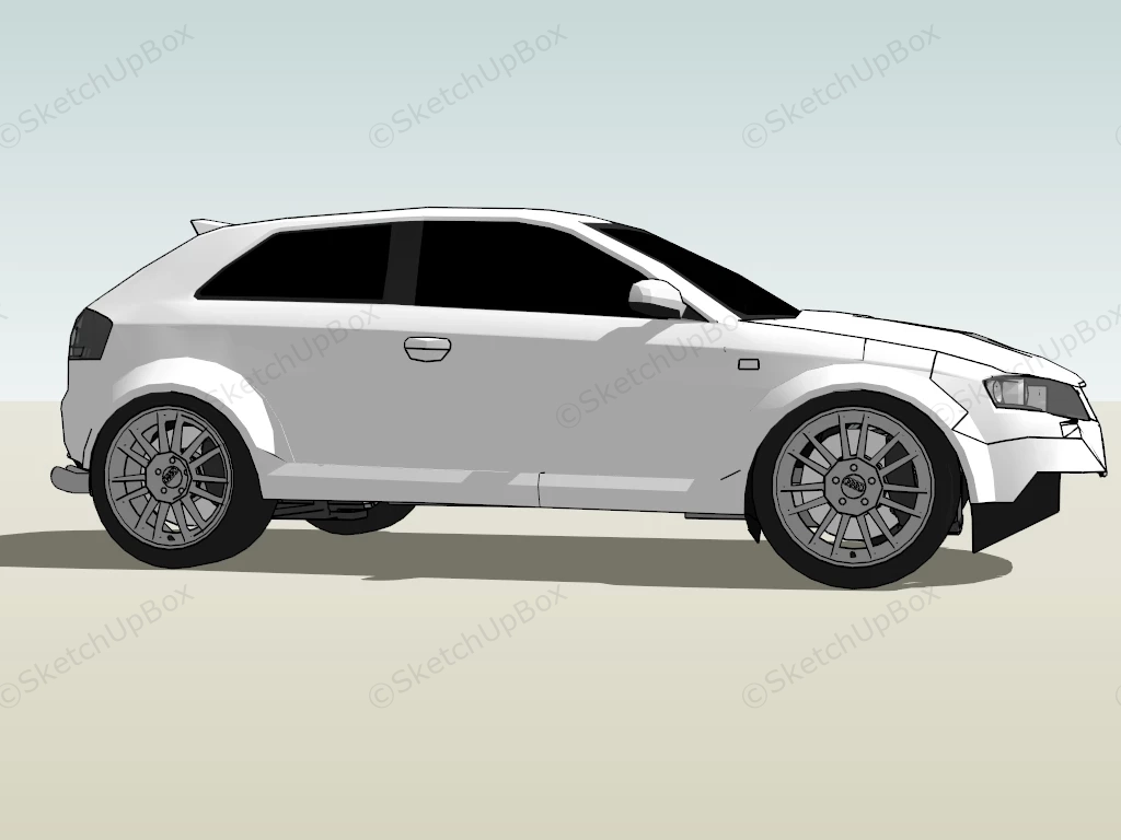 2009 AUDI A3 sketchup model preview - SketchupBox