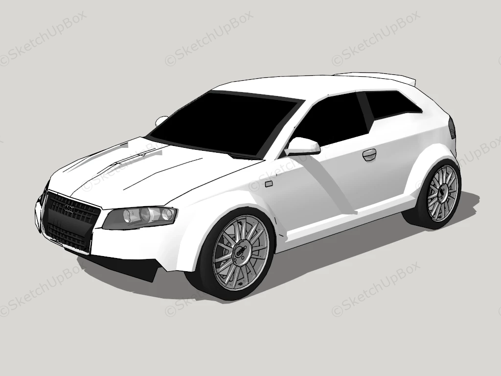 2009 AUDI A3 sketchup model preview - SketchupBox