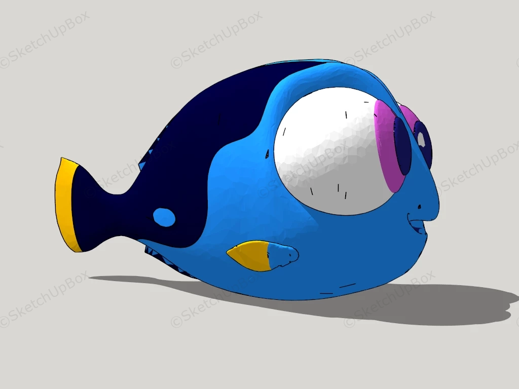 Finding Dory Character sketchup model preview - SketchupBox