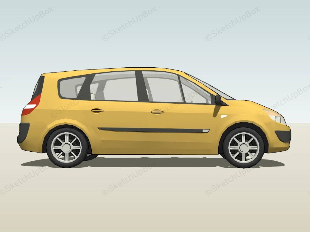 Renault Scenic MPV sketchup model preview - SketchupBox