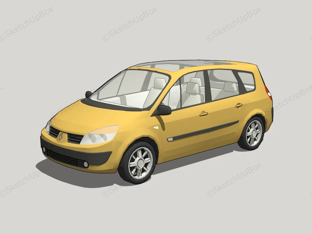 Renault Scenic MPV sketchup model preview - SketchupBox