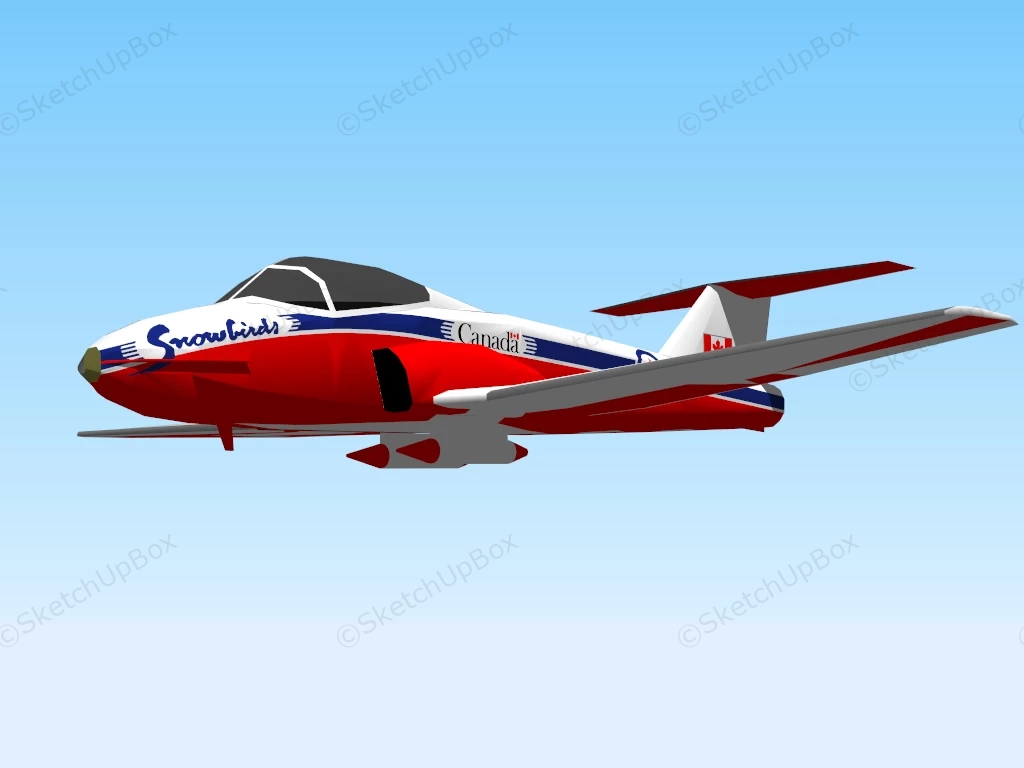 Canadian Forces Snowbirds Jet sketchup model preview - SketchupBox