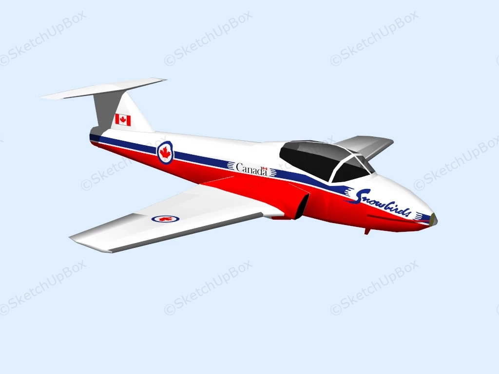 Canadian Forces Snowbirds Jet sketchup model preview - SketchupBox