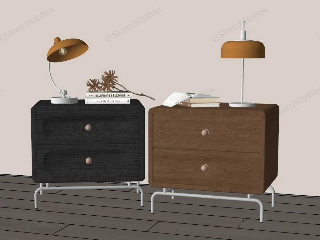 Luxury Nightstand Set sketchup model preview - SketchupBox