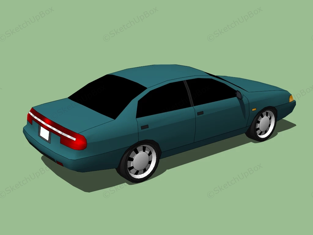 Dark Emerald Car sketchup model preview - SketchupBox