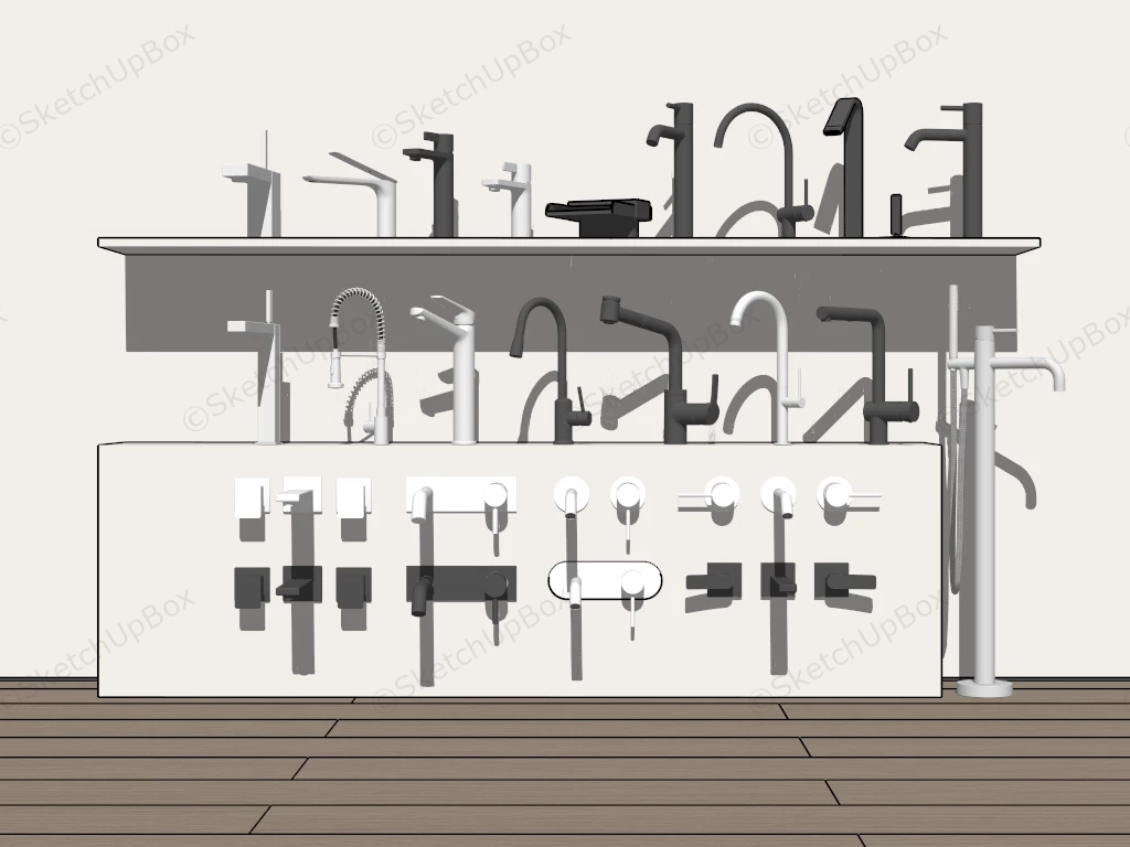 Modern Faucets sketchup model preview - SketchupBox