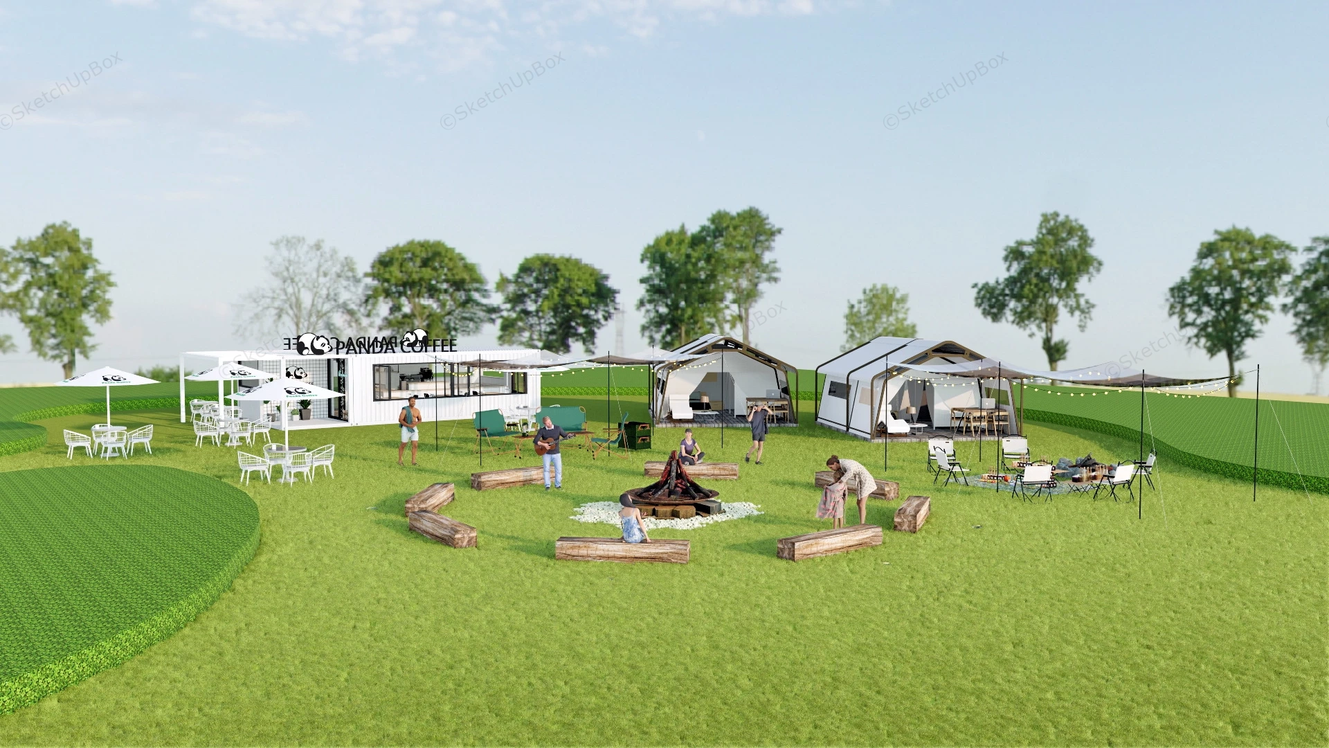 Glamping Site Ideas sketchup model preview - SketchupBox