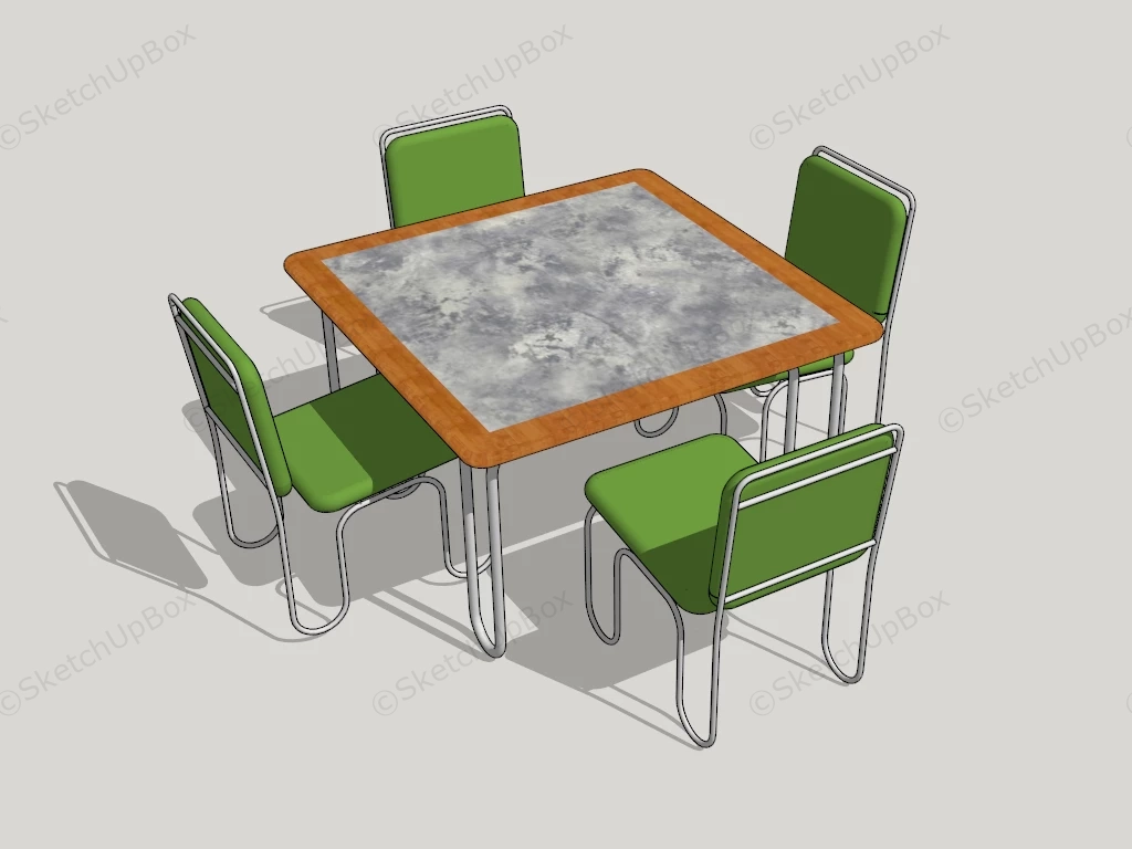 Kitchen Casual Dining Set sketchup model preview - SketchupBox