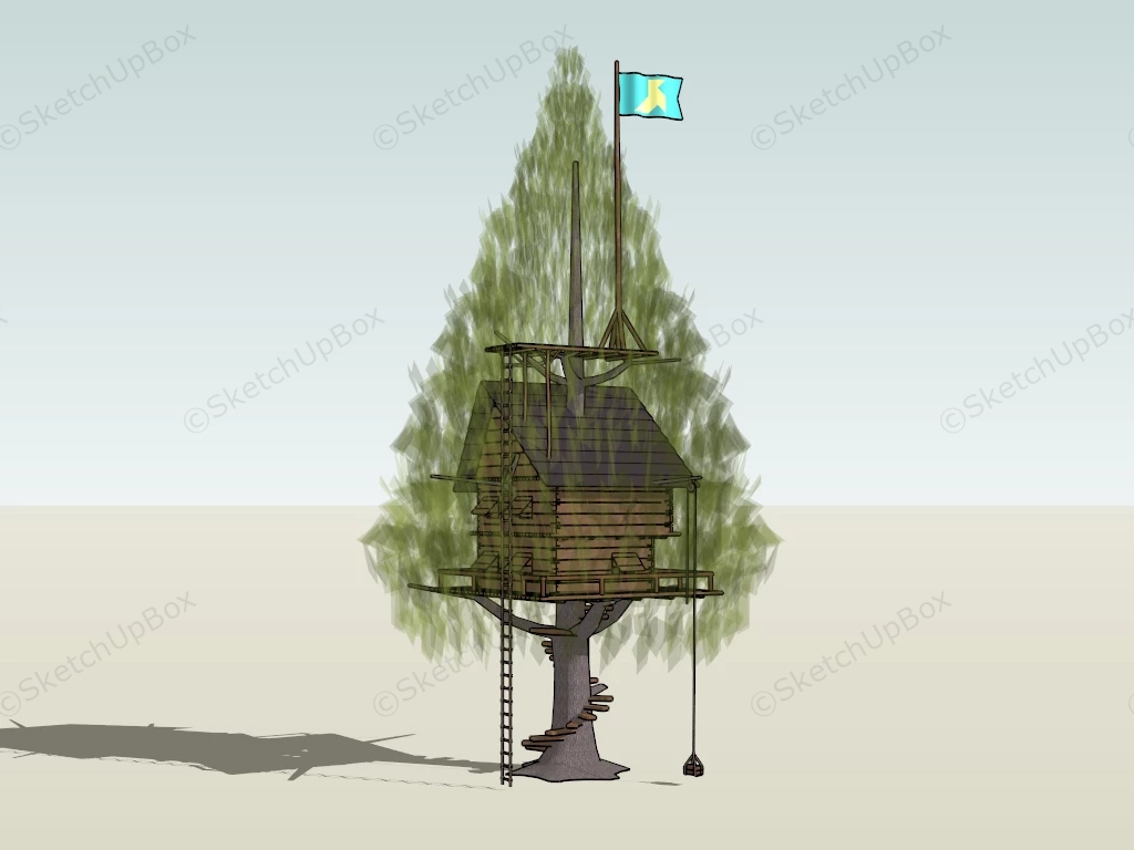 Kids Treehouse sketchup model preview - SketchupBox