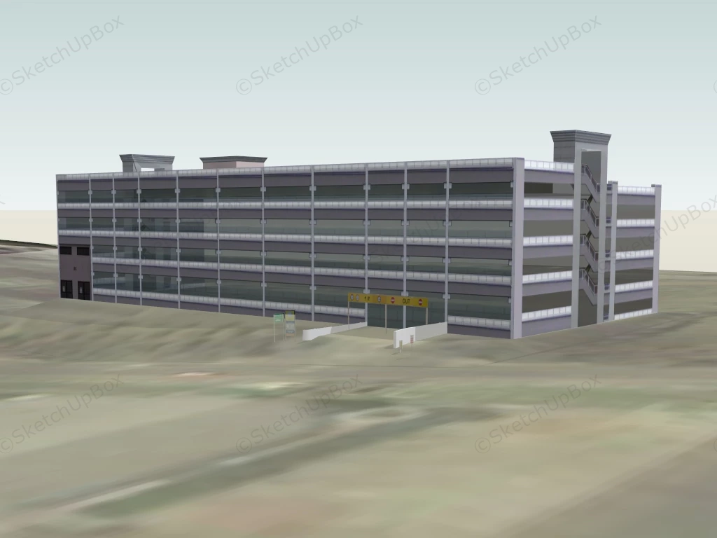 Multi Storey Car Park sketchup model preview - SketchupBox