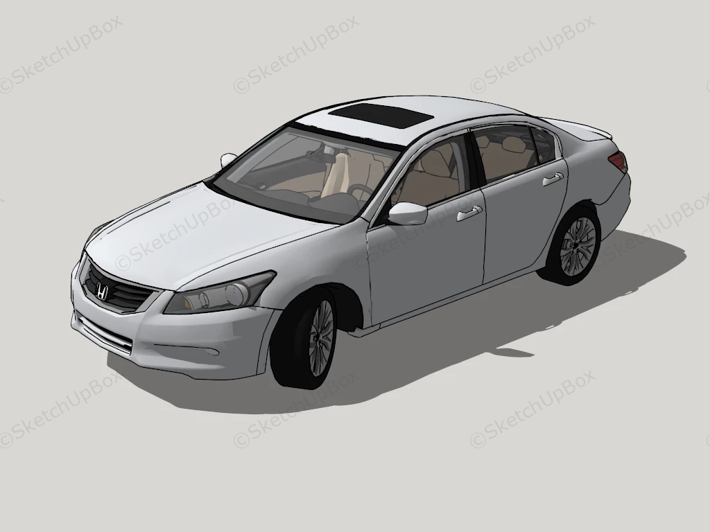 2008 Honda Accord Sedan sketchup model preview - SketchupBox