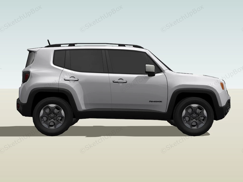 Jeep Renegade sketchup model preview - SketchupBox