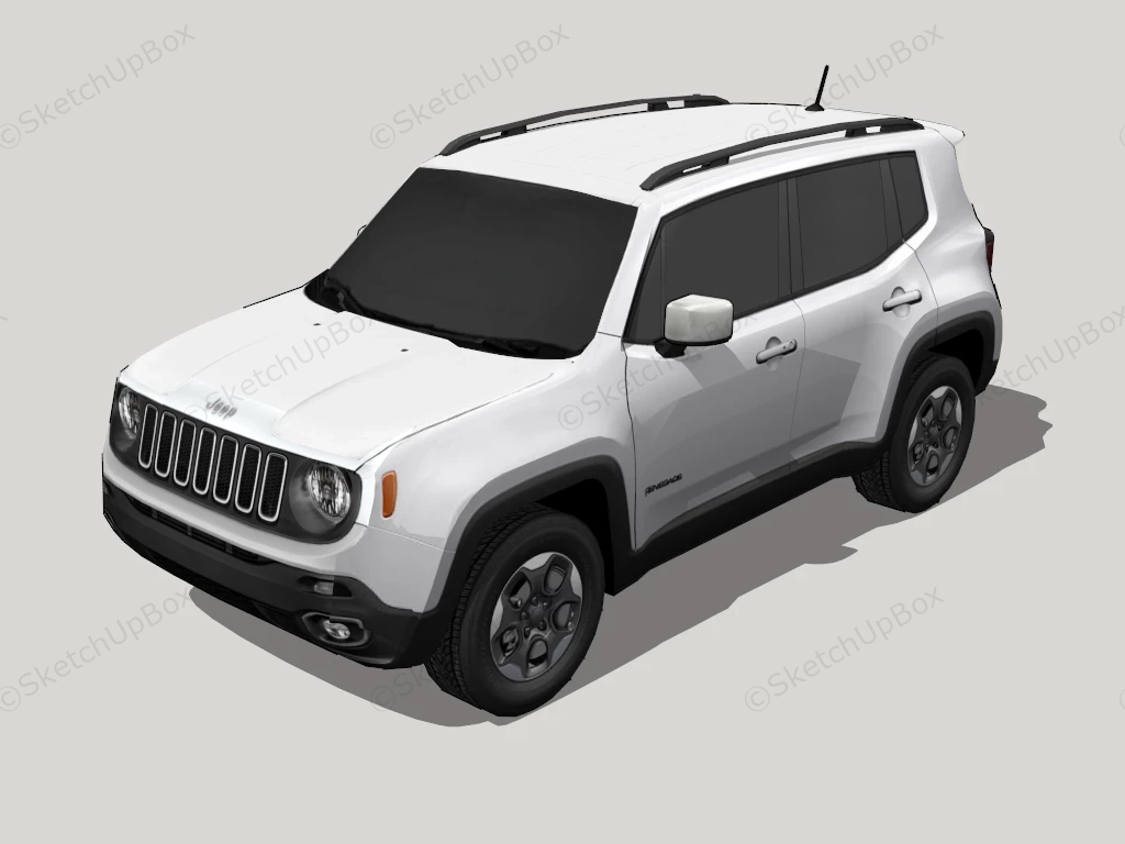 Jeep Renegade sketchup model preview - SketchupBox