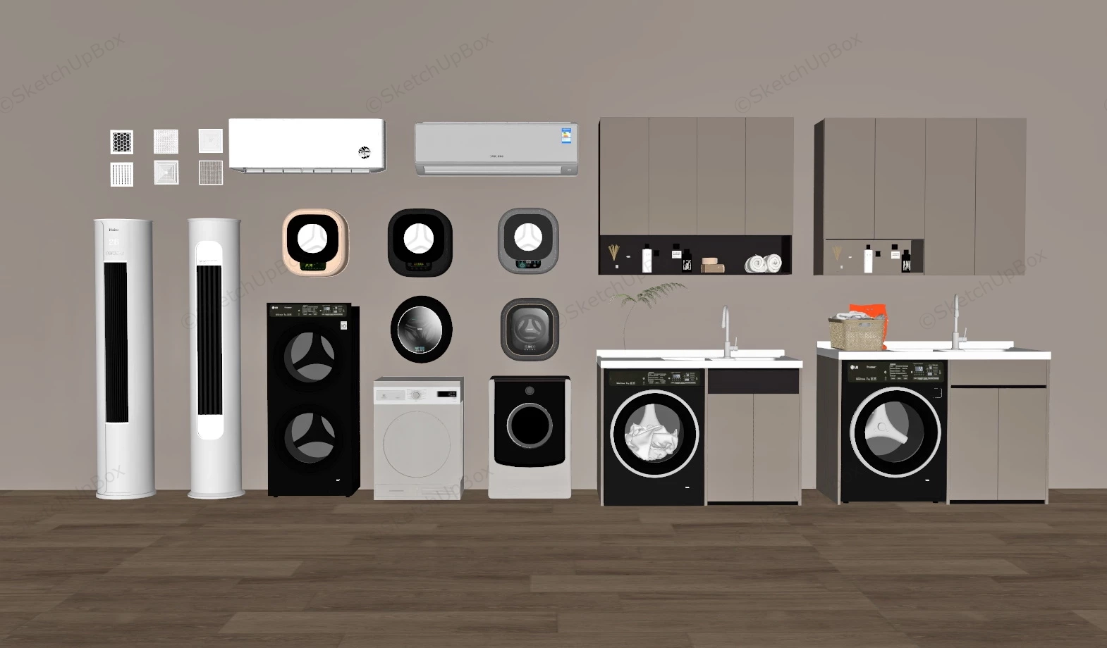 Collection Of Home Appliances sketchup model preview - SketchupBox