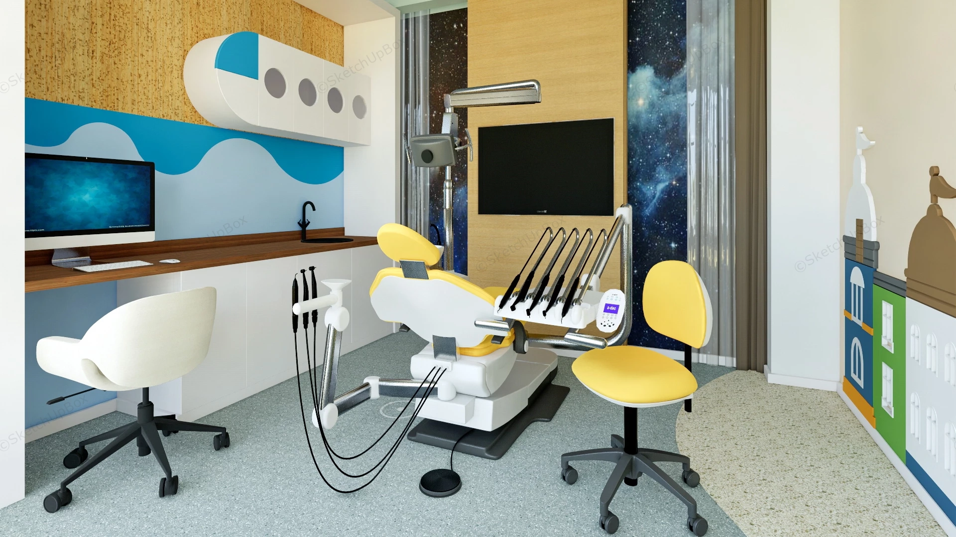 Pediatric Dental Office sketchup model preview - SketchupBox