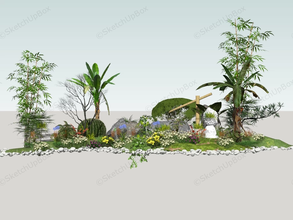 Small Yard Garden Ideas sketchup model preview - SketchupBox