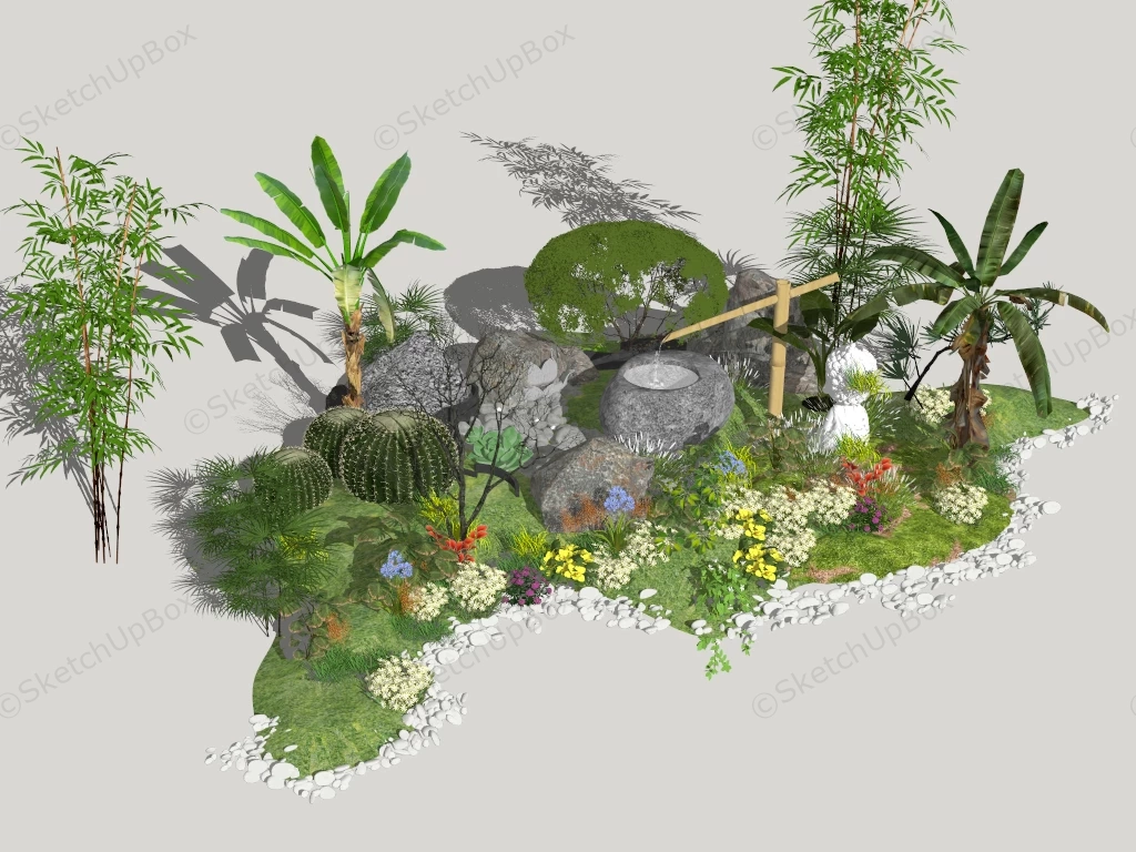 Small Yard Garden Ideas sketchup model preview - SketchupBox