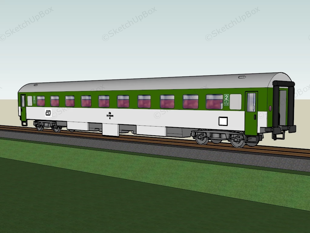 Train Passenger Car sketchup model preview - SketchupBox