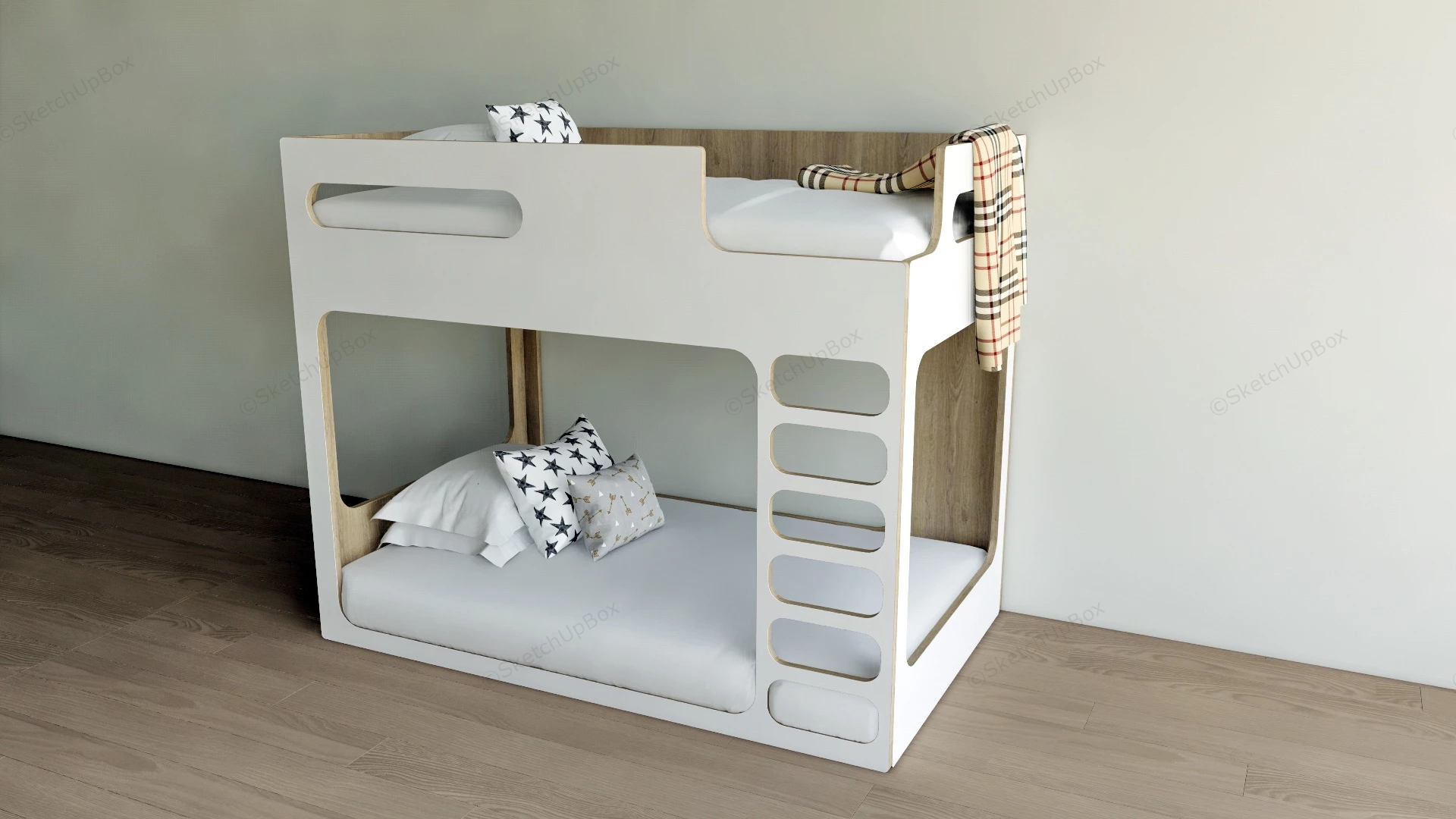 Adult Bunk Bed sketchup model preview - SketchupBox