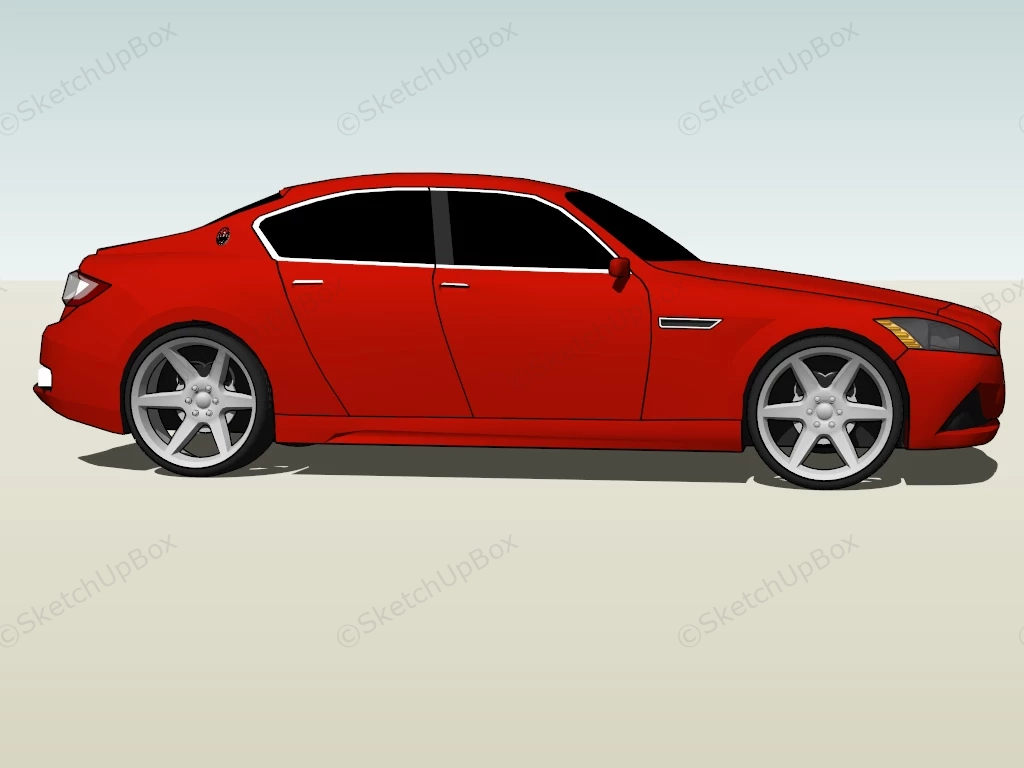 2011 Maserati Quattroporte sketchup model preview - SketchupBox