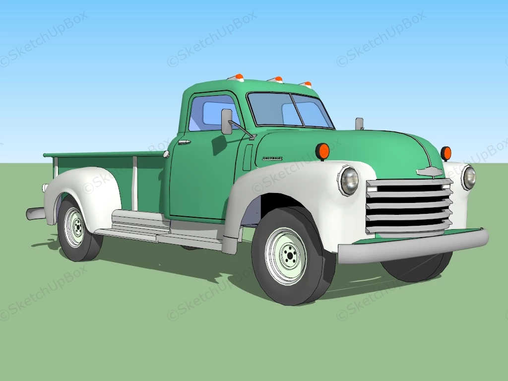 Chevrolet 3600 Pickup sketchup model preview - SketchupBox