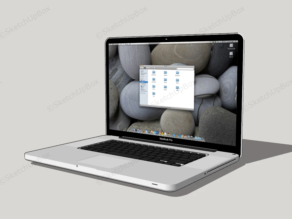 Apple MacBook Pro sketchup model preview - SketchupBox