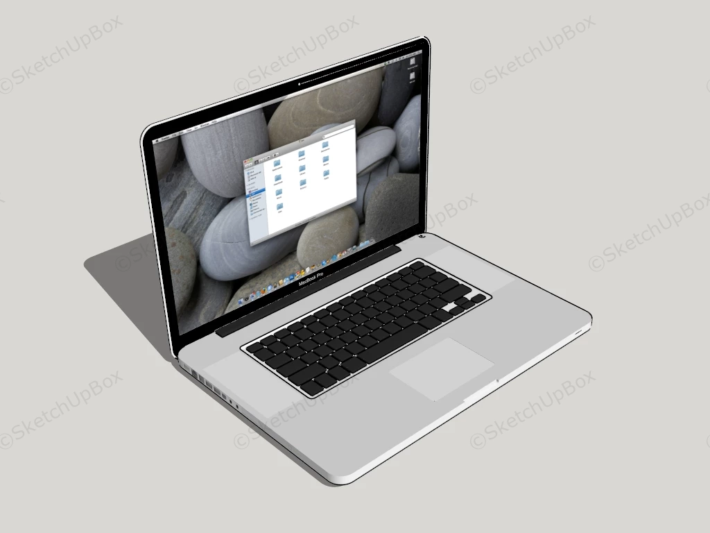 Apple MacBook Pro sketchup model preview - SketchupBox