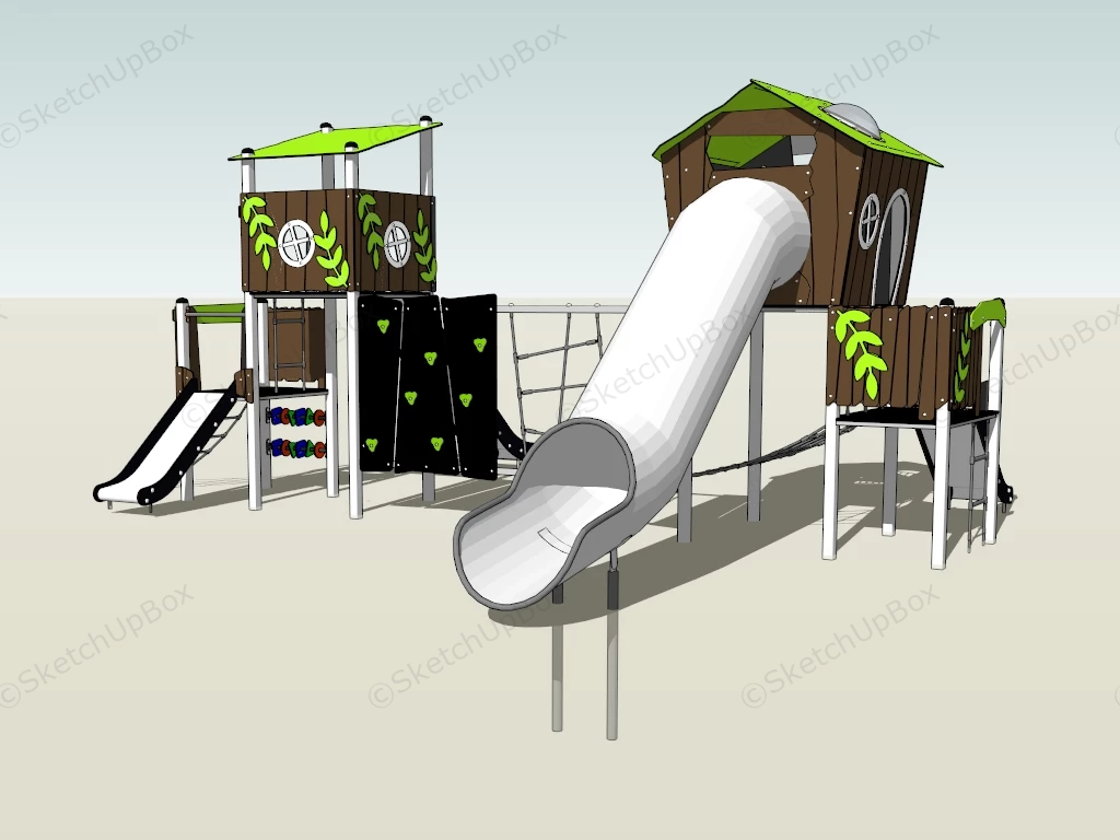 Toddler Outdoor Playset sketchup model preview - SketchupBox