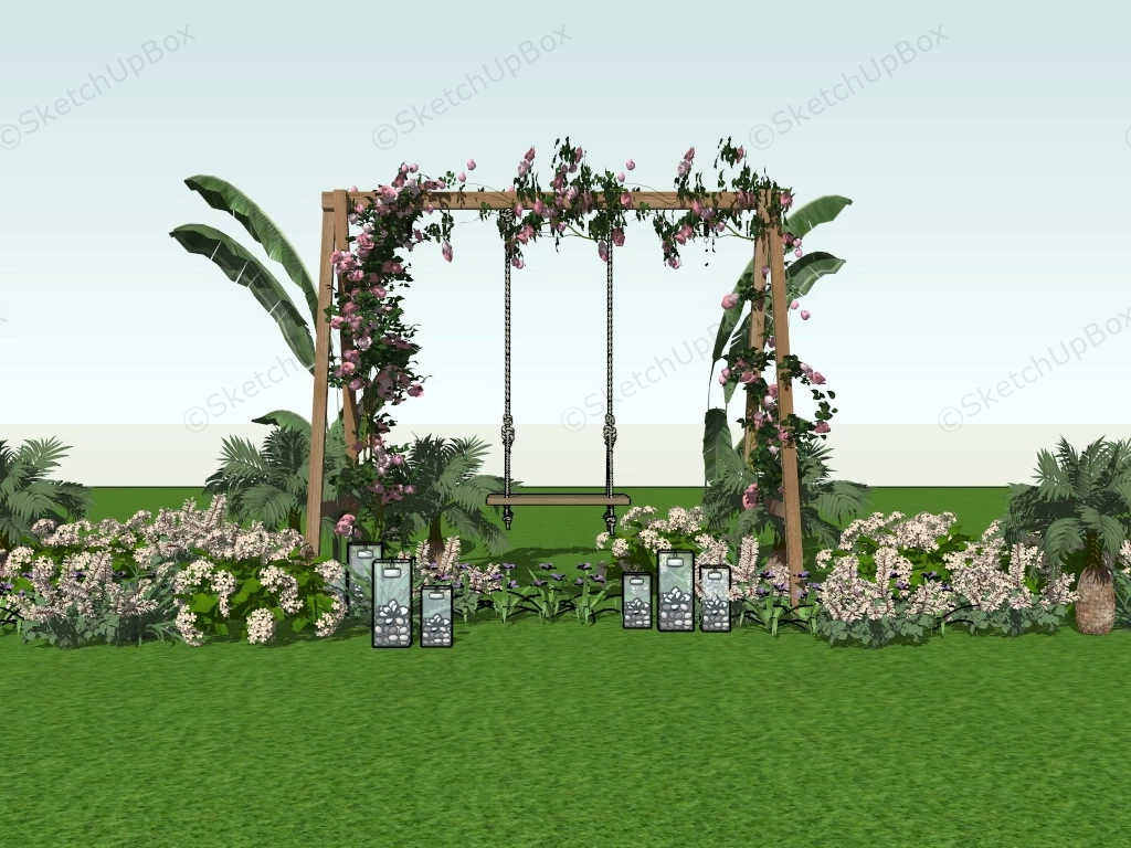 Flower Garden Swing sketchup model preview - SketchupBox