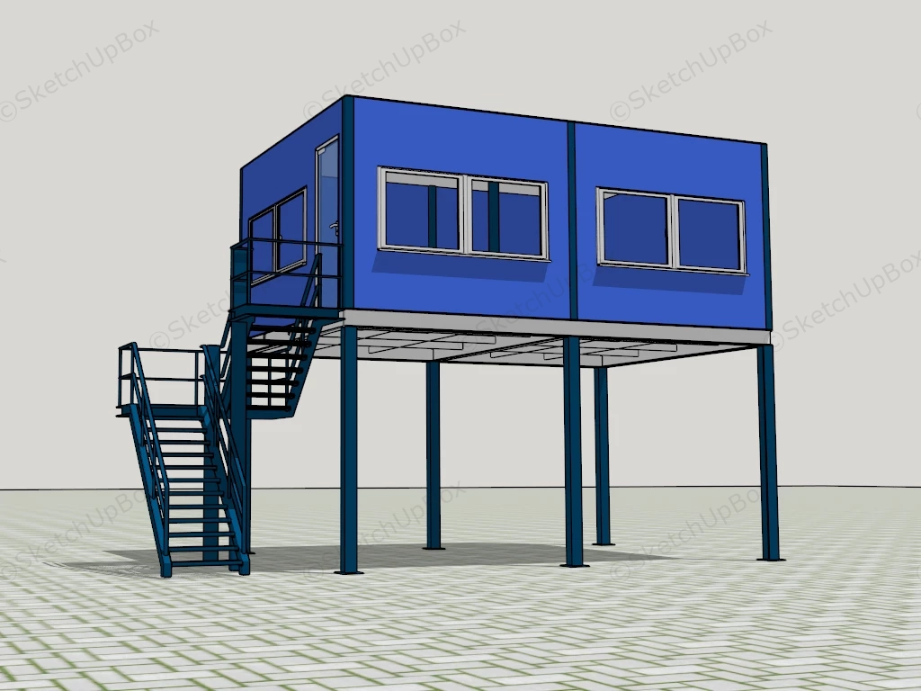 Portable Office Building sketchup model preview - SketchupBox