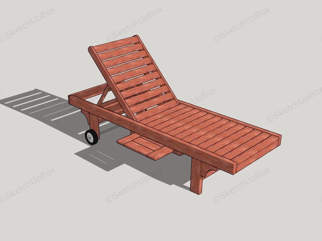 Swimming Pool Lounger sketchup model preview - SketchupBox