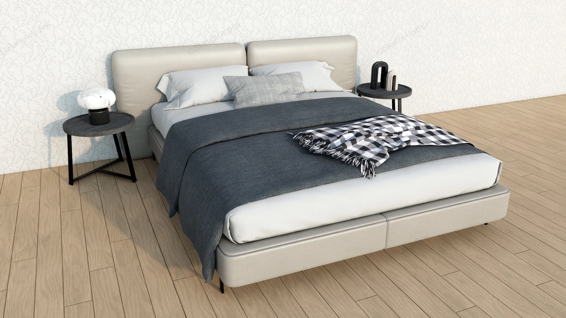 Modern Platform Bedroom Set sketchup model preview - SketchupBox