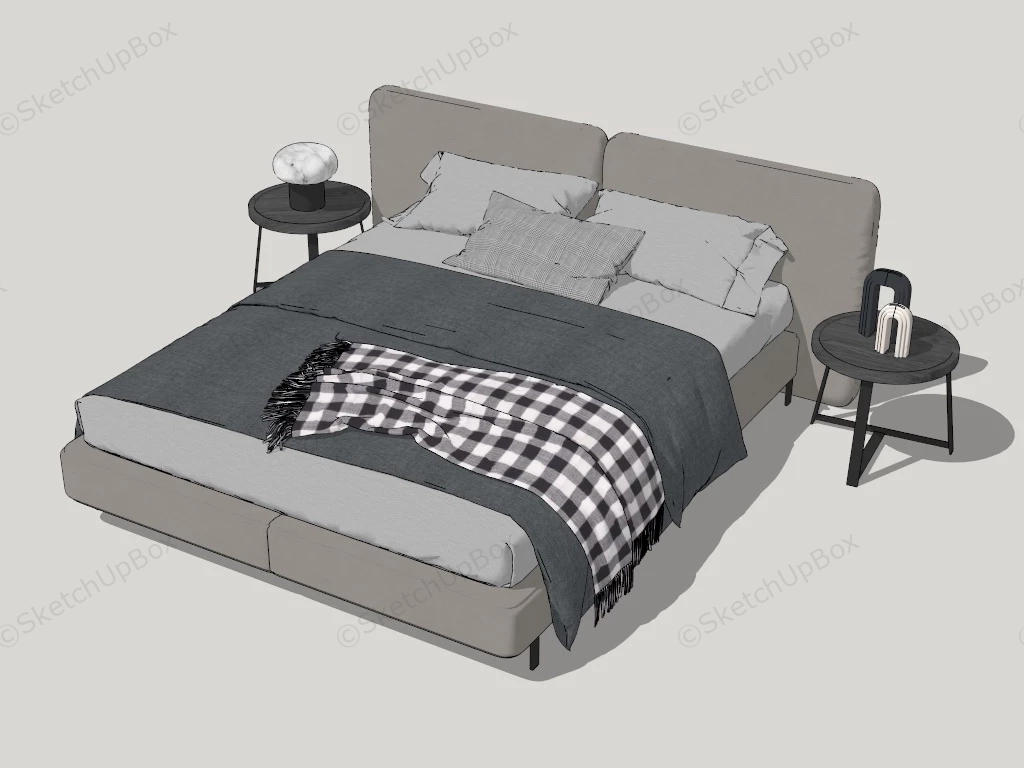 Modern Platform Bedroom Set sketchup model preview - SketchupBox