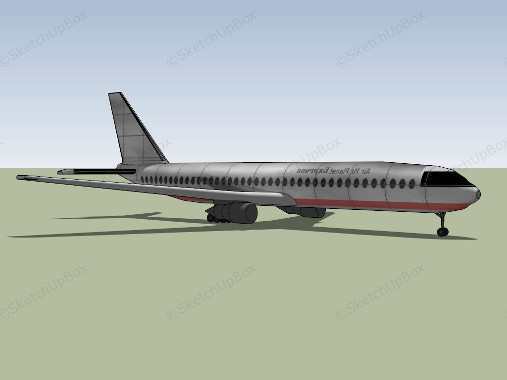 Old Airliner sketchup model preview - SketchupBox