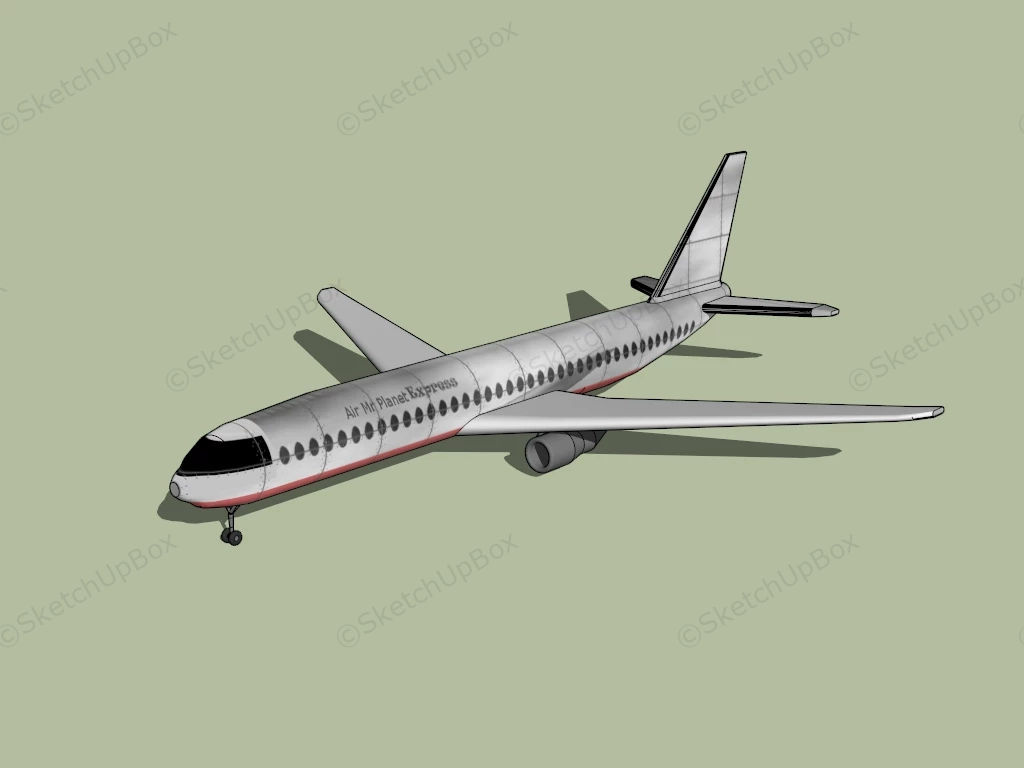 Old Airliner sketchup model preview - SketchupBox