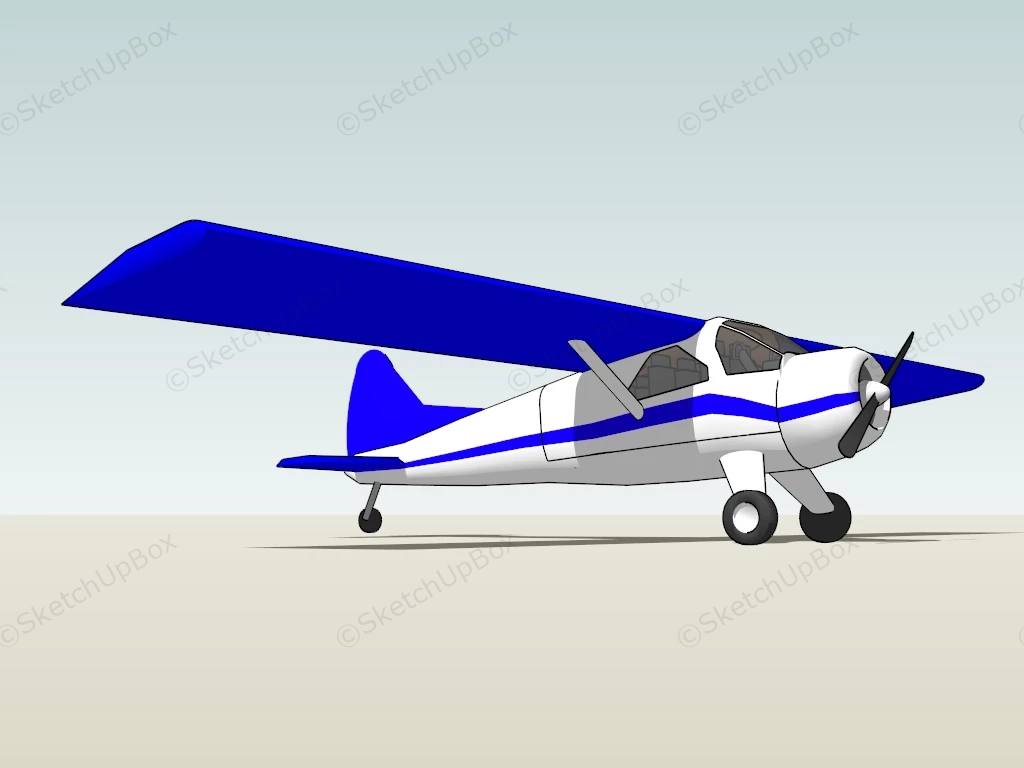 Cessna 150 sketchup model preview - SketchupBox