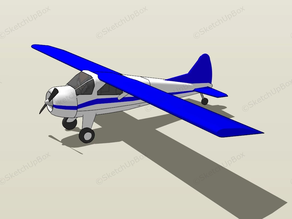 Cessna 150 sketchup model preview - SketchupBox