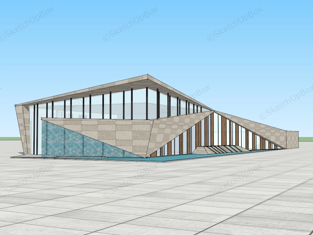 Exhibition Hall Design Concept sketchup model preview - SketchupBox