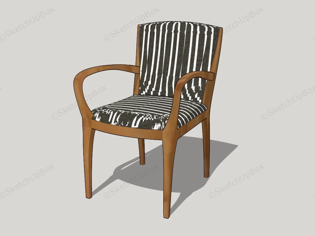 Wood Armchair sketchup model preview - SketchupBox