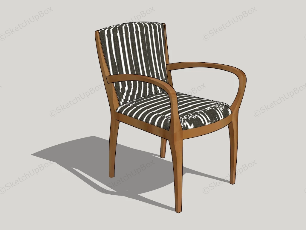 Wood Armchair sketchup model preview - SketchupBox