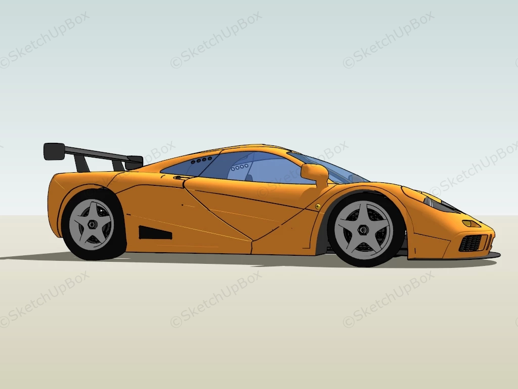 McLaren F1 GTR sketchup model preview - SketchupBox