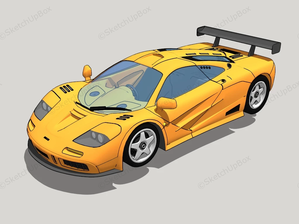 McLaren F1 GTR sketchup model preview - SketchupBox