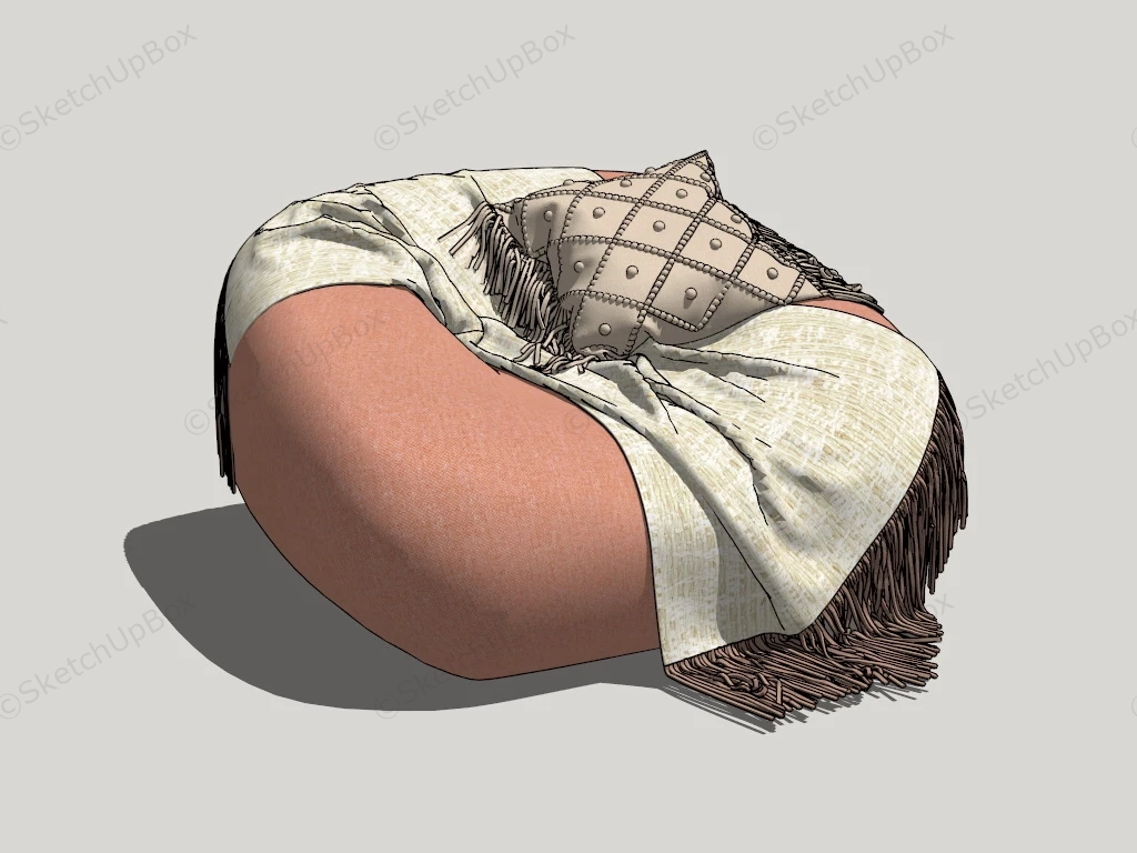 Bean Bag Chair For Adults sketchup model preview - SketchupBox