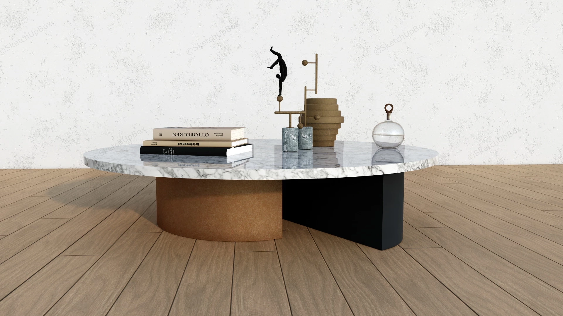 Marble Round Coffee Table sketchup model preview - SketchupBox