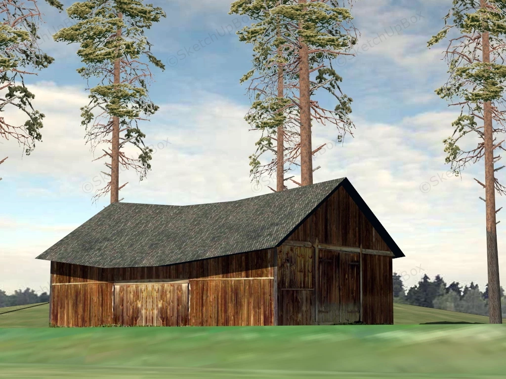 Old Country Farm Barn sketchup model preview - SketchupBox