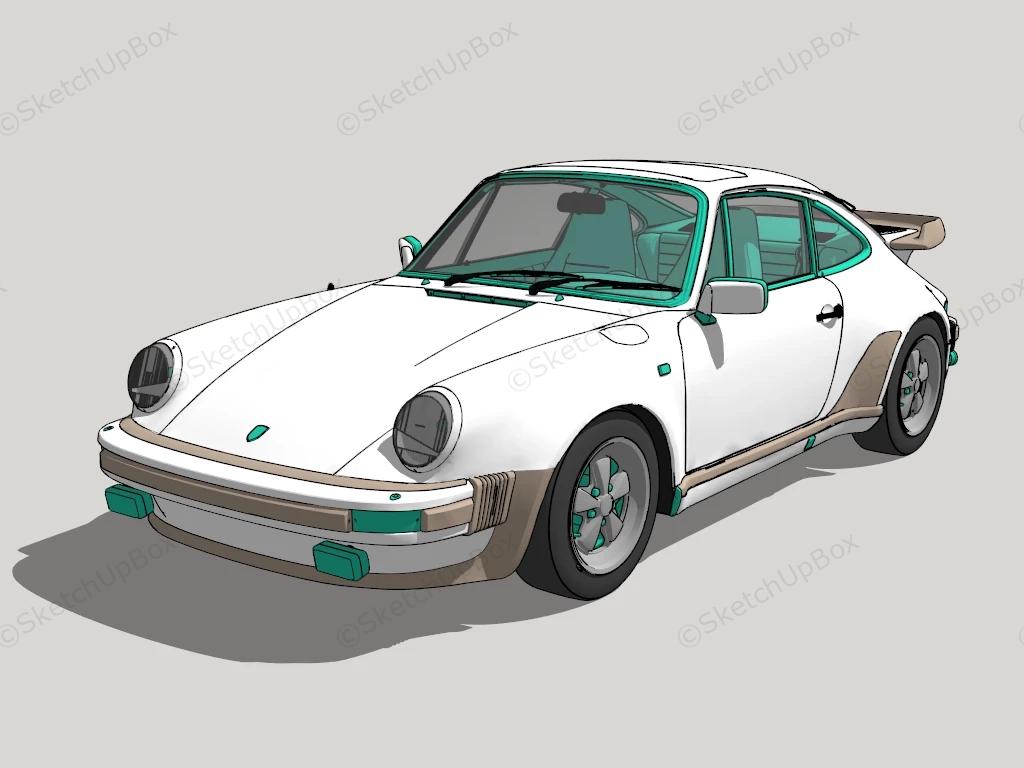 Porsche 930 Turbo sketchup model preview - SketchupBox