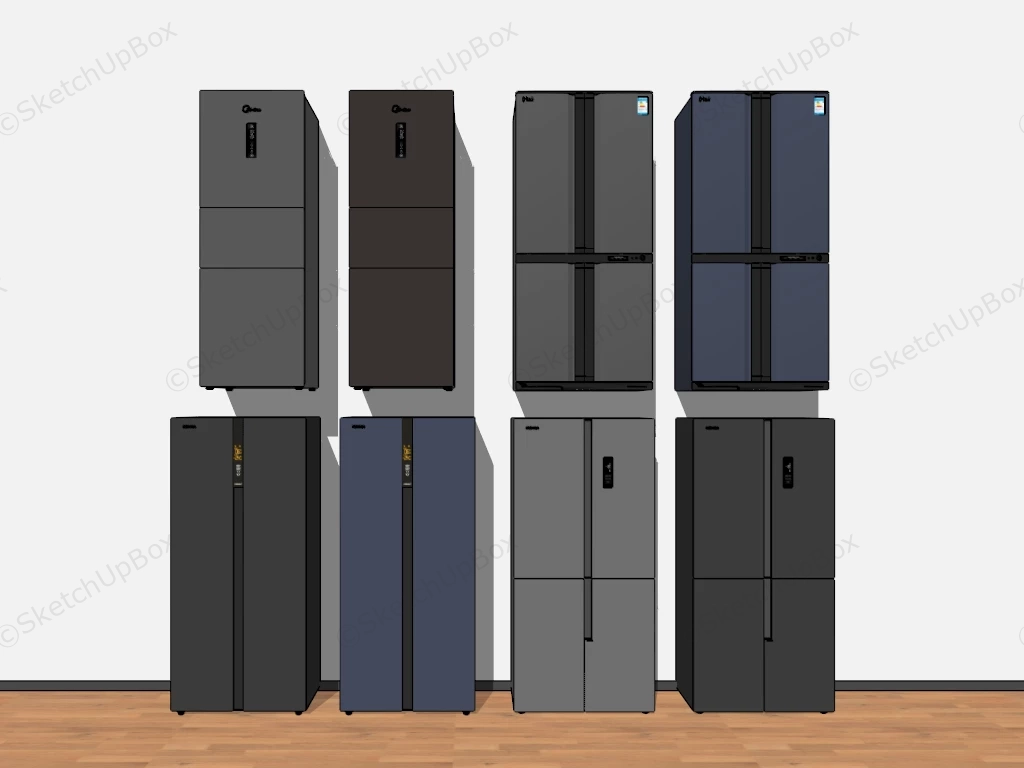 Household Refrigerators sketchup model preview - SketchupBox